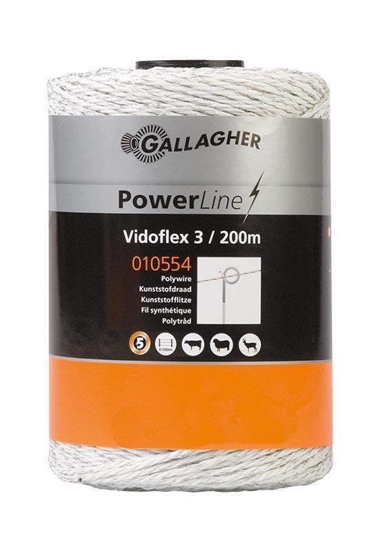 Gallagher Vidoflex 3 PowerLine wit 200m