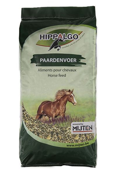 Mijten paardenvoer gerstemix verpakking