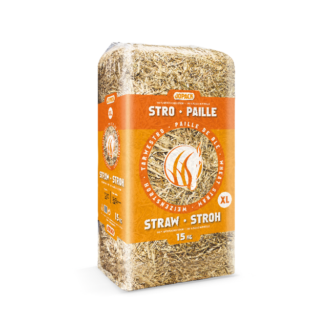 Stro strobaal verpakt tarwestro Jopack 15kg