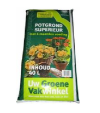 potgrond met voeding verpakking