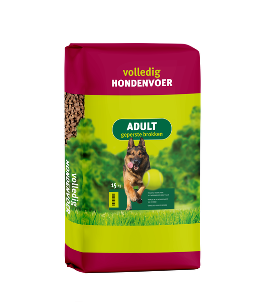 Voerwaarts | Adult Geperste Hondenbrok | Hondenvoer | 15kg of 3,5kg