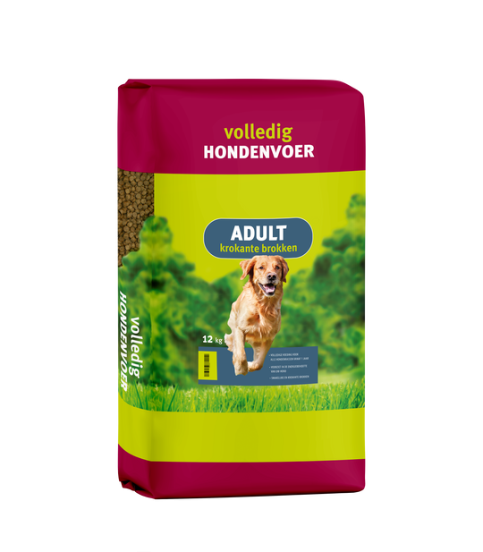 Hondenvoer | Adult krokante brokken | 12 kg of 3kg