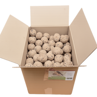 Voerwaarts | Mezenbollen - Vetbollen zonder netjes - 200 stuks in doos | vogelvoer