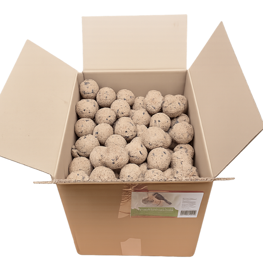 Voerwaarts | Mezenbollen - Vetbollen zonder netjes - 200 stuks in doos | vogelvoer