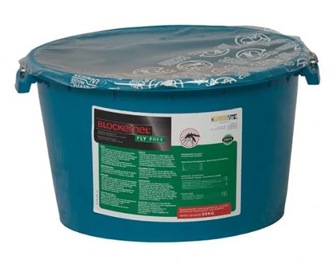 Blockemel |  Fly Free mineralen emmer | met knoflook | voor minder overlast van insecten bij vee | Schapenvoer | 20kg