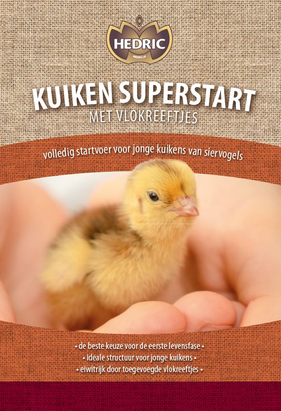 Hedric | Kuiken Superstart | Kuikenvoer |  speciale mengeling voor kuikens vanaf de eerste dag | 10kg
