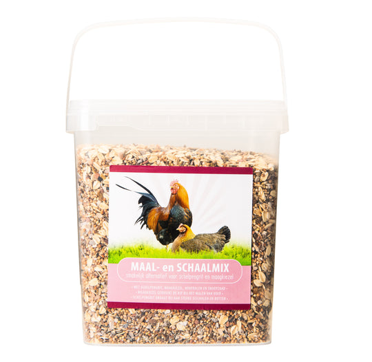 Voerwaarts | Maal- & Schaalmix | Kippenvoer | Aanvullen diervoer| 5kg