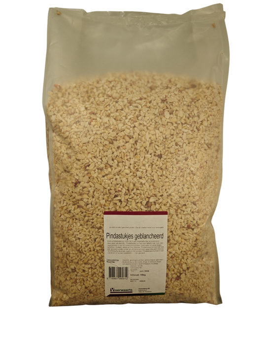 Voerwaarts | Pindastukjes geblancheerd 10kg | gebroken pinda | gehakte pinda | Vogelvoer