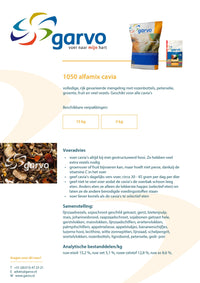 Garvo | Alfamix Cavia 1050 | 15kg