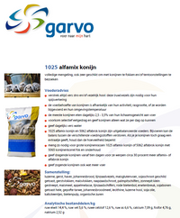 Garvo | Alfamix Konijn 1025 | 15kg