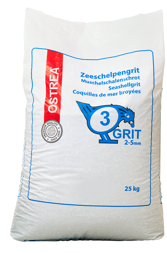 Ostrea | Kippengrit nr 3 -middelgrof schelpengrit | 25kg