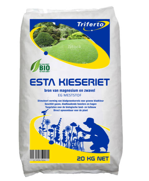 Esta Kieseriet - Kieserit (25MgO - voor diepgroen blad of gazon) 25kg